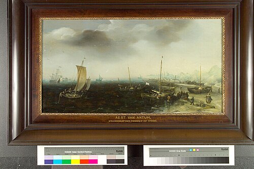 Pinken op het strand, 1610, Aart van Antum