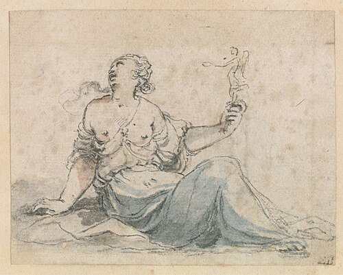 A Woman Seated and Holding an Image, , Peter Oliver