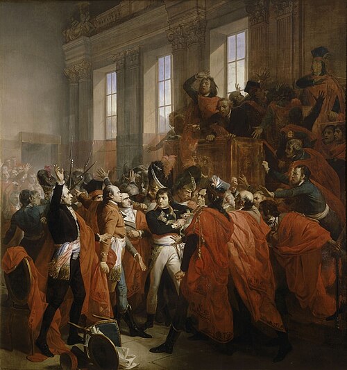 Bonaparte au Conseil des Cinq-Cents à Saint-Cloud, 10 novembre 1799, 1840, François Bouchot