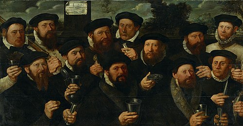 Douze hommes armés de l’escadron E, 1563, Dirck Jacobsz