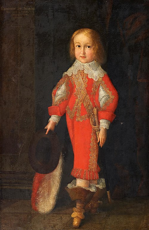 Porträt des Bernhard of Saxe-Jena (1638-1678), 1643, Christian Richter