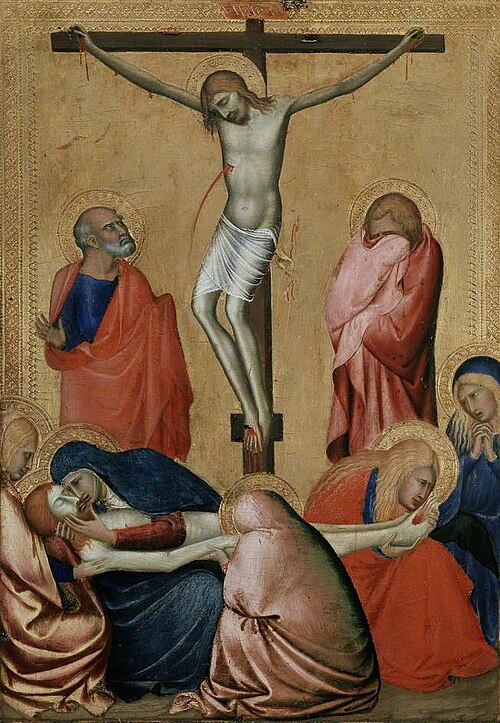 The Crucifixion and Lamentation, , Berna de Sienne