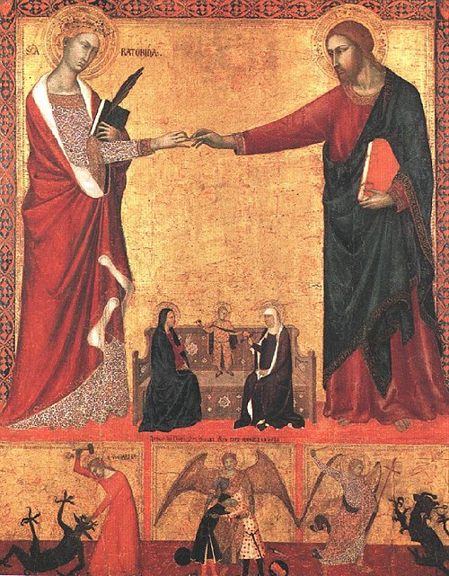 The Mystical Marriage of Saint Catherine, 1340, Berna de Sienne