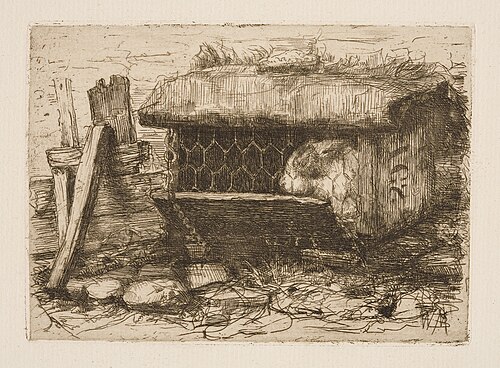 Rabbit cage, 1887, Wally Moes