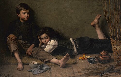 Meal Hour, 1885, Wally Moes