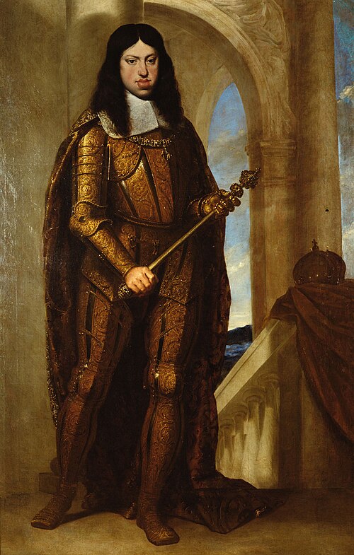 Emperor Leopold I in coronation armor, 1657, Guido Cagnacci