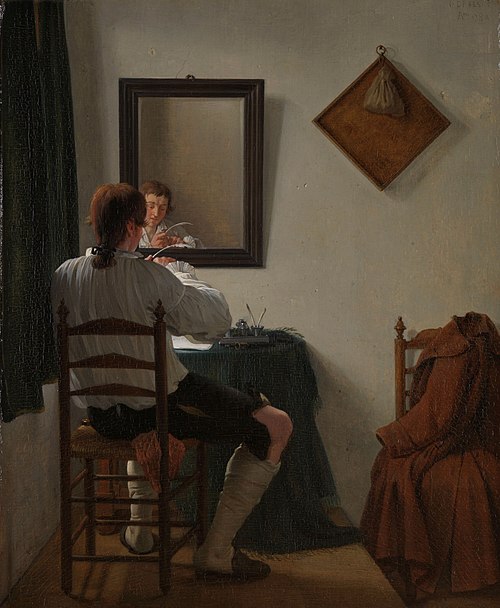Un écrivain qui taille sa plume, 1784, Jan Ekels