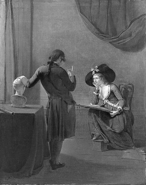 De tekenles, 1760, Jan Ekels