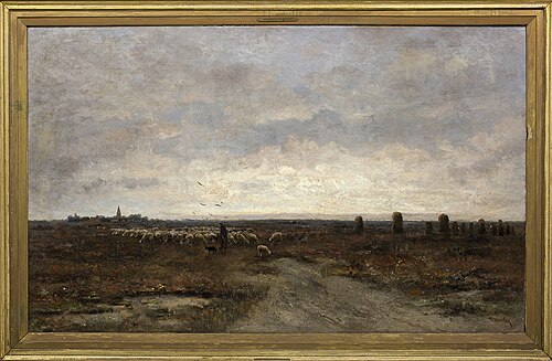 Heide met schapen bij Vries, 1875, Taco Mesdag