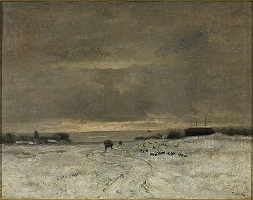 Winter bij Vries, 1875, Taco Mesdag