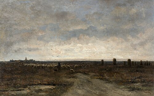 Herder met schapen, 1875, Taco Mesdag