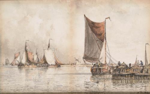 Francis Carlebur - Boats On The Scheldt, , François Carlebur
