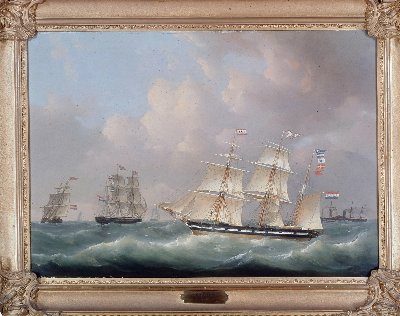 Het barkschip 'Vereeniging', 1857, François Carlebur