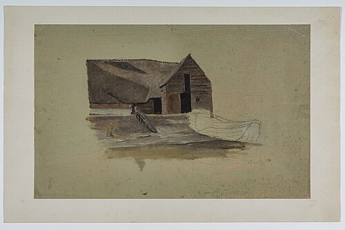Huis met boot, , François Carlebur
