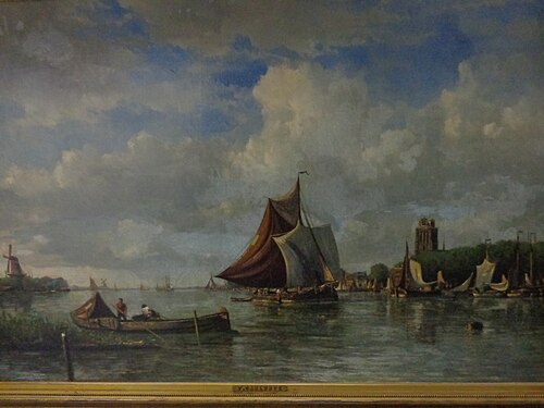 Gezicht op Dordrecht, , François Carlebur