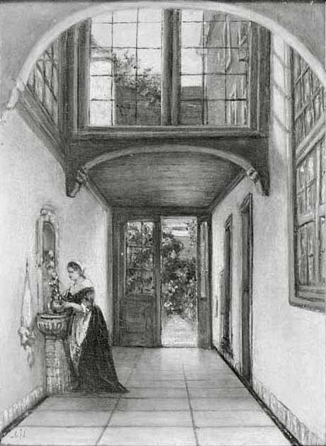 Ganginterieur, 1875, Adriana Johanna van Leijdenroth