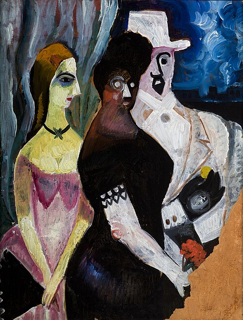 In the Box / Self-Portrait – two-sided painting, 1922, Zygmunt Waliszewski