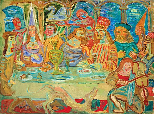 Uczta u Benvenuta Celliniego tzw. renesansowa, 1933, Zygmunt Waliszewski