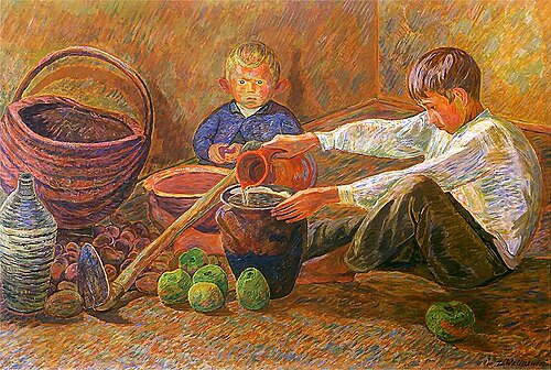 Des Garçons et nature morte., 1935, Zygmunt Waliszewski