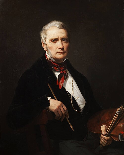 Autoportrait en peintre, 1850, Merry-Joseph Blondel
