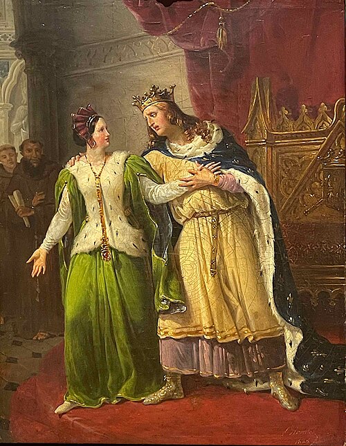 Philippe Auguste et Agnès de Méranie, 1825, Merry-Joseph Blondel