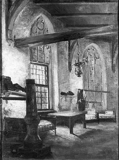 The Upper Chapel of St. Agnes Convent in Utrecht, 1880, Jacques Corneille van Selm