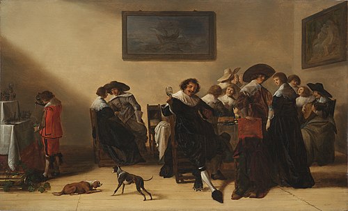A Merry Company in an Interior, 1633, Antonie Palamedesz