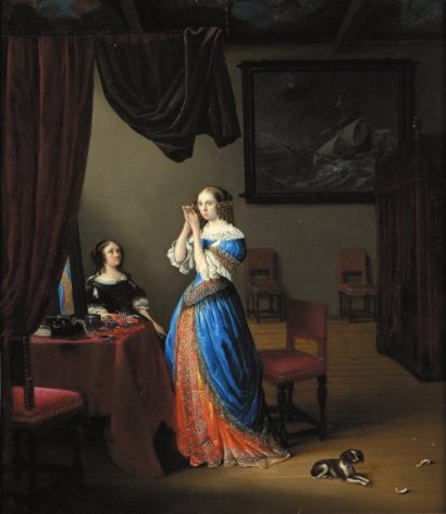 Young Woman before a Mirror, 1672, Antonie Palamedesz