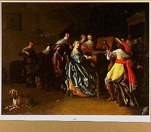 Musical company in an interior, 1632, Antonie Palamedesz