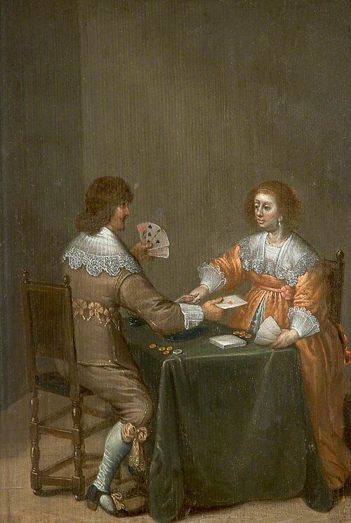 Man and Woman Playing Cards, , Antonie Palamedesz