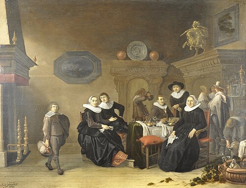 Portrait of the family of Liesbeth van Waart (....-1664), 1640, Antonie Palamedesz
