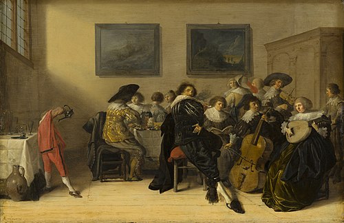 Merry Company Dining and Making Music, 1632, Antonie Palamedesz