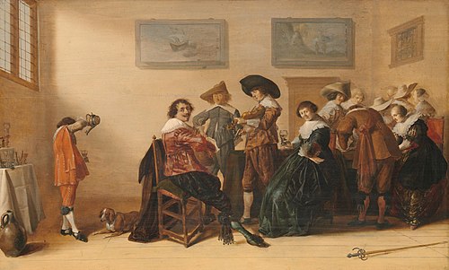 Merry company in a room, 1633, Antonie Palamedesz