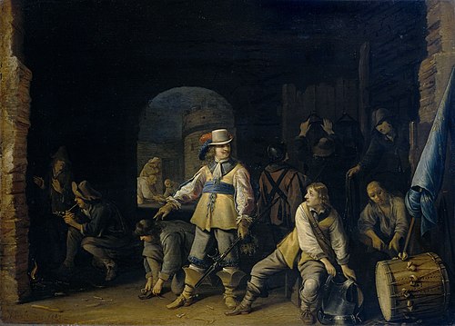 Soldiers in a guardroom, 1647, Antonie Palamedesz