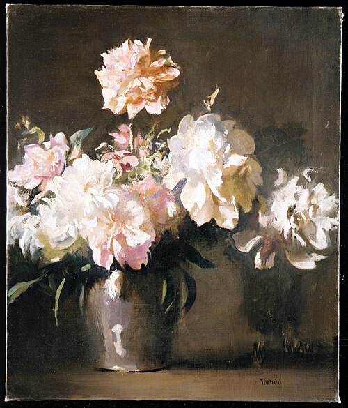 Still Life: Vase of Peonies, 1925, Edmund Tarbell