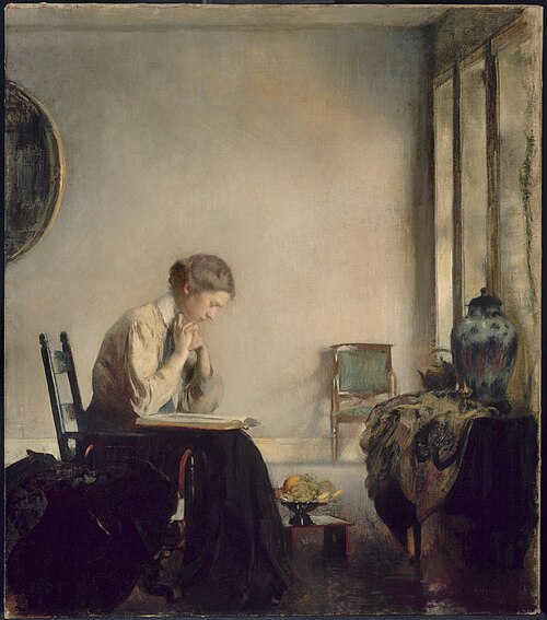 Girl Reading, 1909, Edmund Tarbell