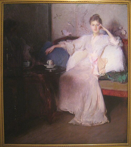 Arrangement in Pink and Gray (Afternoon Tea), 1894, Edmund Tarbell