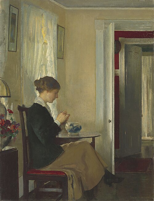Josephine Knitting, 1916, Edmund Tarbell