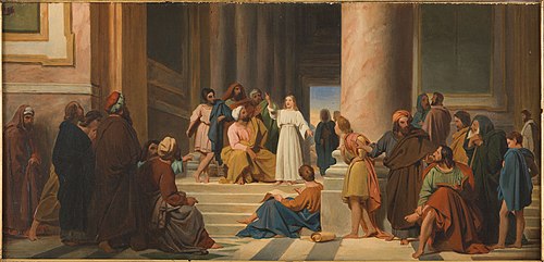 Esquisse pour l'église Notre-Dame-de-Lorette : Jésus parmi les Docteurs, 1837, Michel Martin Drolling