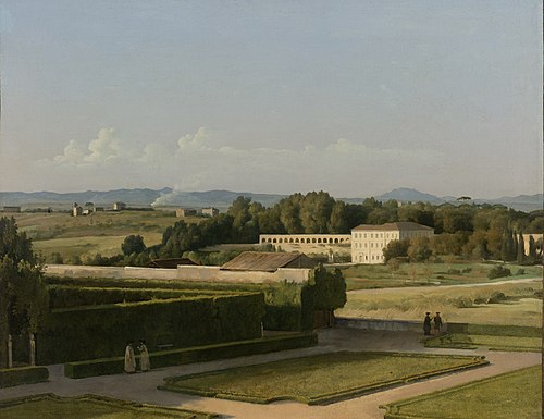 Vue des jardins de la villa Médicis, 1811, Michel Martin Drolling