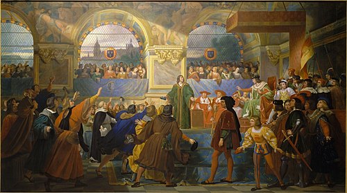Louis XII proclamé père du peuple aux états généraux tenus à Tours en 1506, 1828, Michel Martin Drolling