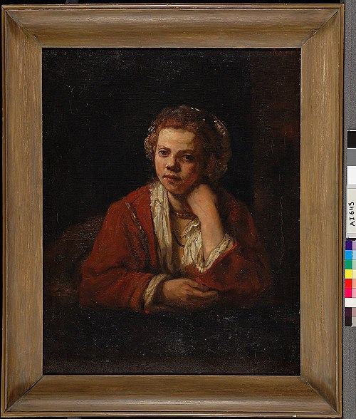 Nuori tyttö, kopio Rembrandtin mukaan, 1899, Widolfa von Engeström-Ahrenberg