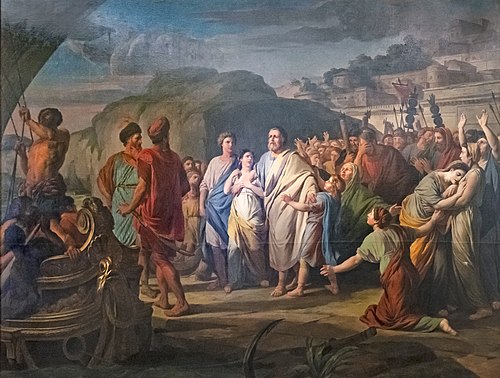 Régulus sort de Rome pour se rendre à Carthage, 1779, Nicolas-Bernard Lépicié