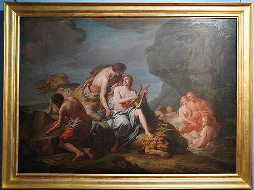 Achille instruit dans la musique par le centaure Chiron, 1769, Nicolas-Bernard Lépicié