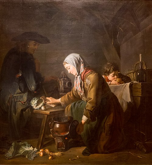 Les apprêts d'un déjeuner, 1760, Nicolas-Bernard Lépicié