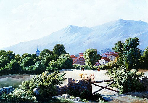 Paisaje de los alrededores de Canencia (Madrid), 1876, Francisco Fernández de la Oliva
