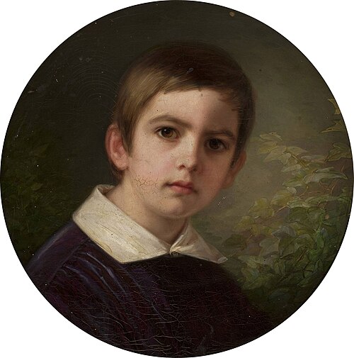 Childhood portrait of Ferdynand Radziwiłł, 1843, Johann Samuel Otto