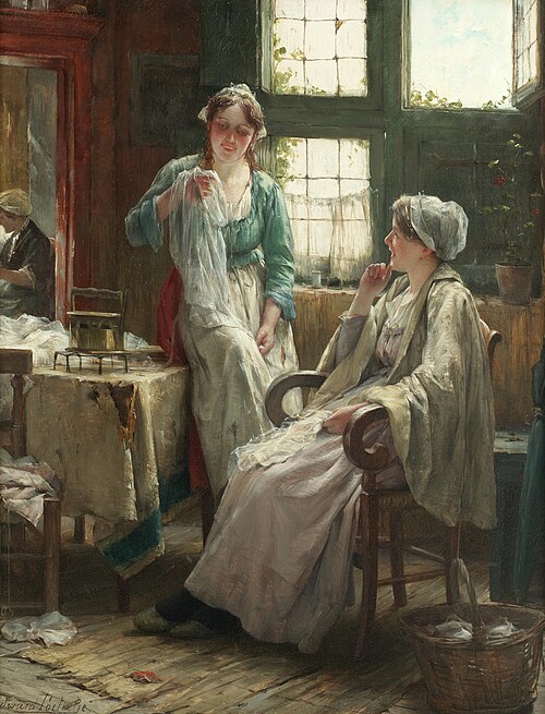 The lacemakers, 1915, Edward Antoon Portielje