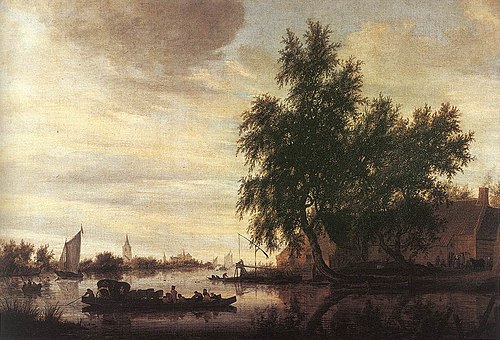 Le Bac, 1647, Salomon van Ruysdael