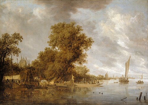 Riverscape near Arnheim, 1642, Salomon van Ruysdael